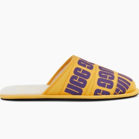 UGG Men's SCUFF GRAPHIC BAND SLIPPERS Color:PURPLE/ YELLOW - Picture 3 of 6